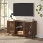 Plank+Beam Mobile TV/Credenza in Legno Massello Mid-Century Moderno con 2 Ante, 59" per Soggiorno