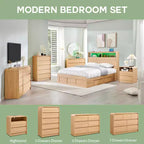 Cassettiera a 5 cassetti SinCiDo per camera da letto, cassettiere e comò moderni alti 114 cm