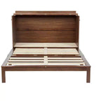 Letto a Scomparsa Whisen Queen Murphy con Stazione di Ricarica - Design in Legno di Pino e Rattan, Soluzione Salvaspazio Pieghevole