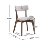 Christopher Knight Home Lara Set da pranzo imbottito in gomma con 5 pezzi, stile moderno del Mid-Century