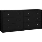 HomeStock Belmont 6 Drawer Double Dresser, White