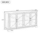 Madia/Credenza in Legno Stile Country Americano con Gambe in Pino e Maniglie in Metallo, Mobile Contenitore dal Design Unico per Soggiorno - ModernLuxe