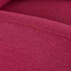 GDFStudio Nissa Poltrona reclinabile moderna in tessuto trapuntato con meccanismo a spinta, Rosso/Marrone Scuro