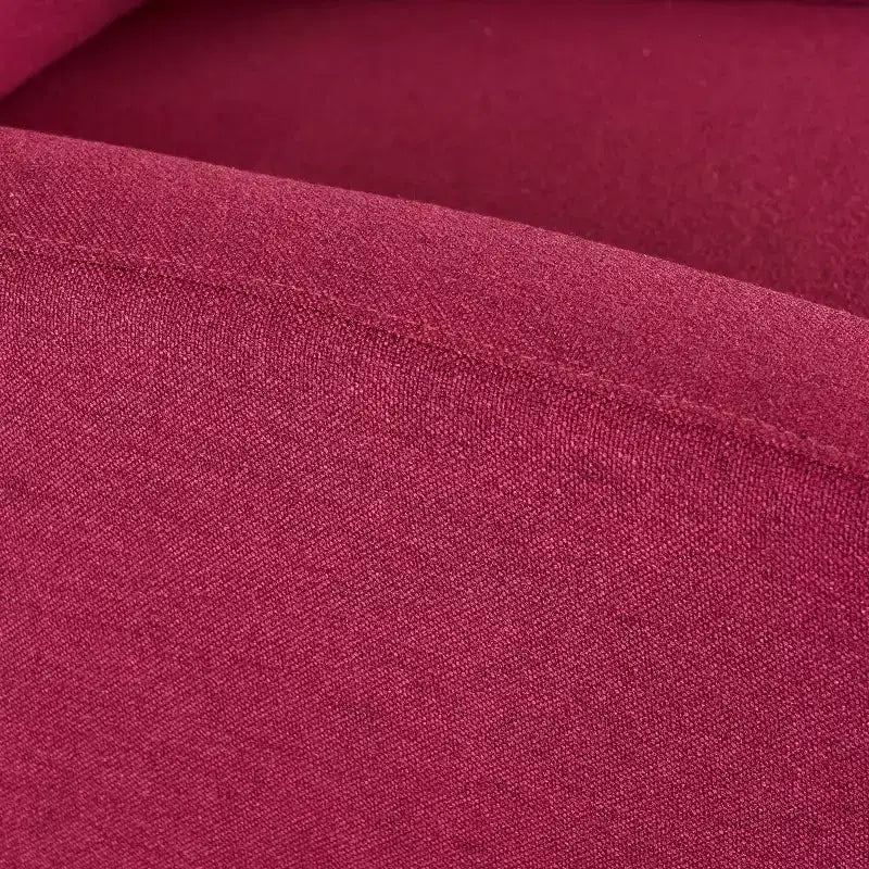 GDFStudio Nissa Poltrona reclinabile moderna in tessuto trapuntato con meccanismo a spinta, Rosso/Marrone Scuro