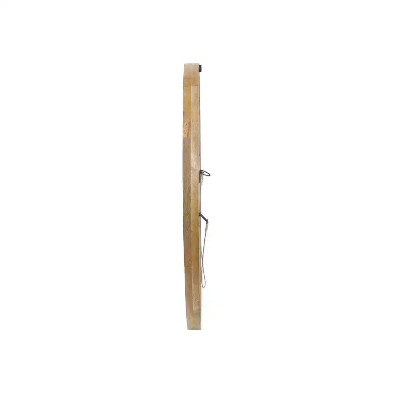 Christopher Knight Home Cheval Specchio da parete rotondo moderno fatto a mano in legno di mango, marrone