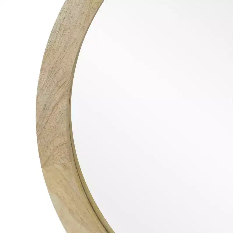 Christopher Knight Home Cheval Specchio da parete rotondo moderno fatto a mano in legno di mango, marrone