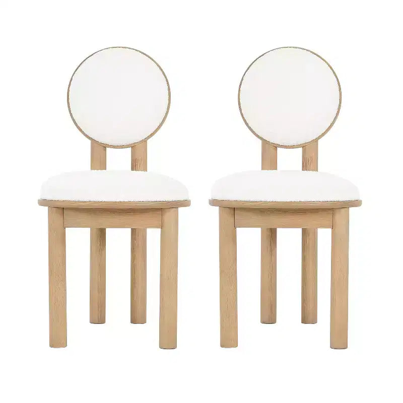 Christopher Knight Home Mara Sedia da pranzo contemporanea senza braccioli in legno di caucciù (set da 2)