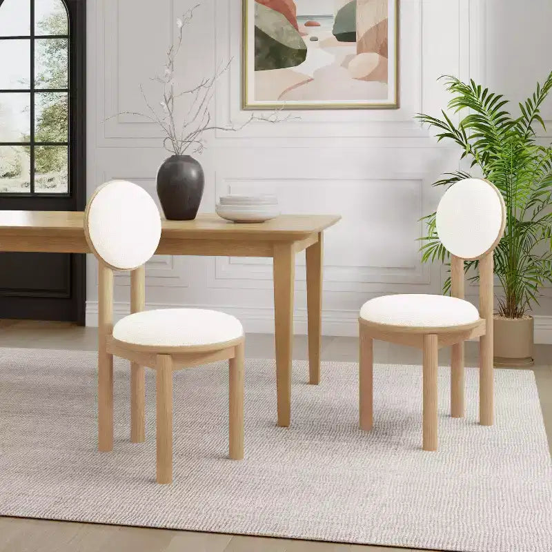 Christopher Knight Home Mara Contemporary Upholstered Rubberwood Armless Dining Chair (Set of 2)