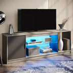 Mobile TV Bestier moderno per TV fino a 65 pollici, centro di intrattenimento gaming con ripiani regolabili per PS5 - 58 pollici