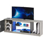 Mobile TV Bestier moderno per TV fino a 65 pollici, centro di intrattenimento gaming con ripiani regolabili per PS5 - 58 pollici