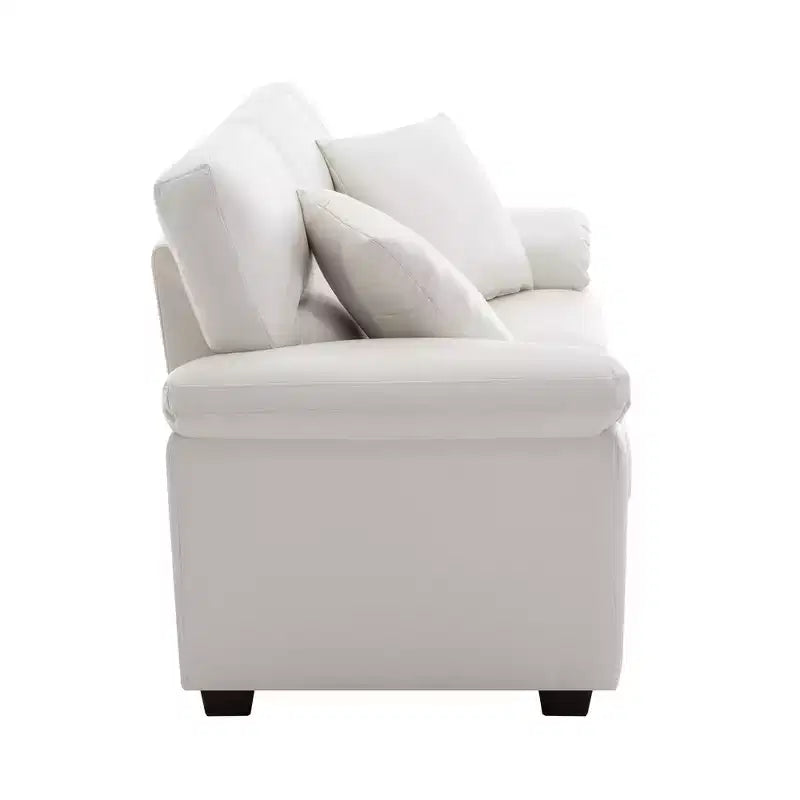 Divanetto e Poltrona in Similpelle, Divano dal Comfort Estremo per Soggiorno, Sala Relax-Morden Fort