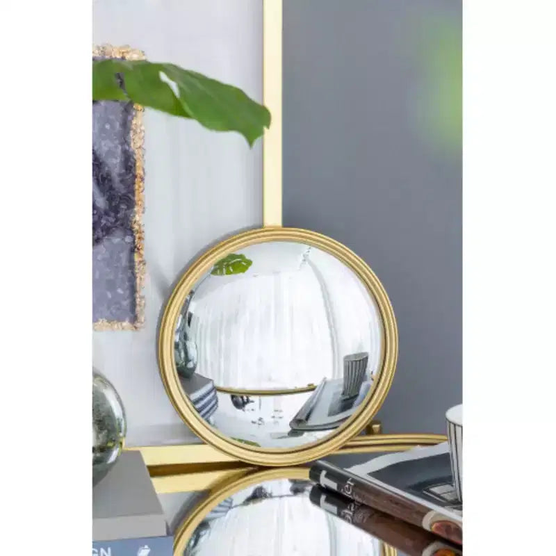 D11 Gold Round Mirror, Circle Mirror with Iron Frame for Living Room Bedroom Vanity Entryway Hallway