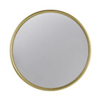 Specchio rotondo D11 Gold, specchio circolare con cornice in ferro per soggiorno, camera da letto, ingresso, corridoio