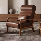 Bestier Mid Century Poltrona Accent con Poggiatesta Rialzato e Cuscini Braccioli Rimovibili, con Struttura in Legno Massello per Soggiorno, Camera da Letto