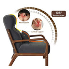 Bestier Mid Century Poltrona Accent con Poggiatesta Rialzato e Cuscini Braccioli Rimovibili, con Struttura in Legno Massello per Soggiorno, Camera da Letto