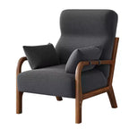 Bestier Mid Century Poltrona Accent con Poggiatesta Rialzato e Cuscini Braccioli Rimovibili, con Struttura in Legno Massello per Soggiorno, Camera da Letto