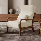 Bestier Mid Century Poltrona Accent con Poggiatesta Rialzato e Cuscini Braccioli Rimovibili, con Struttura in Legno Massello per Soggiorno, Camera da Letto