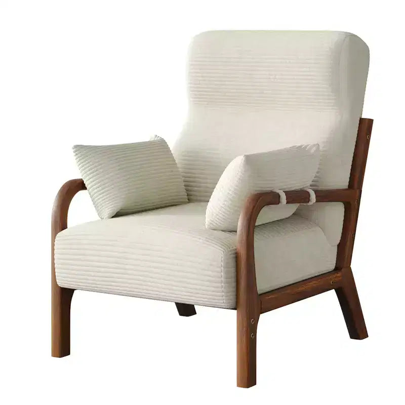 Bestier Mid Century Poltrona Accent con Poggiatesta Rialzato e Cuscini Braccioli Rimovibili, con Struttura in Legno Massello per Soggiorno, Camera da Letto