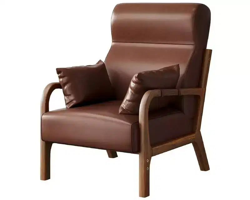 Bestier Mid Century Poltrona Accent con Poggiatesta Rialzato e Cuscini Braccioli Rimovibili, con Struttura in Legno Massello per Soggiorno, Camera da Letto