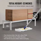 VEVOR Scaffale in Alluminio, 122 x 51 cm, Scaffale Commerciale per Alimenti da Pavimento, 30 cm da Terra, Capacità 816 kg, Scaffale di Stoccaggio in Alluminio Completamente Saldato