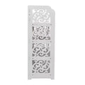 Karl Home | Wood-plastic Board Four Tiers Carved Shoe Rack White