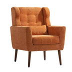 Poltrone Okak per camera da letto, poltrona moderna di metà secolo, sedie in tessuto Teddy, comoda poltrona da lettura, poltrone lounge con braccioli