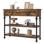 Whizmax Console Tables for Entryway, Small Entryway Table with 2 Drawers, Narrow Console Table with Storage Shelves for Living Room