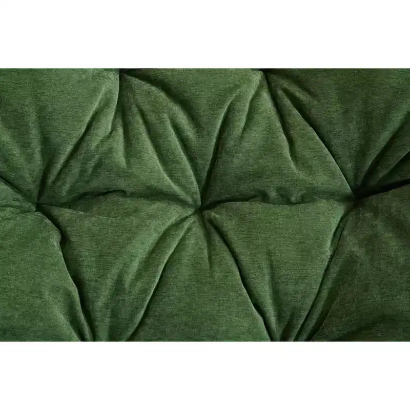 Poltrona Girevole Accent Oversize Okak in ciniglia per Camera da Letto, Comoda Poltrona Papasan per Soggiorno, Appartamento