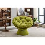 Poltrona Girevole Accent Oversize Okak in ciniglia per Camera da Letto, Comoda Poltrona Papasan per Soggiorno, Appartamento