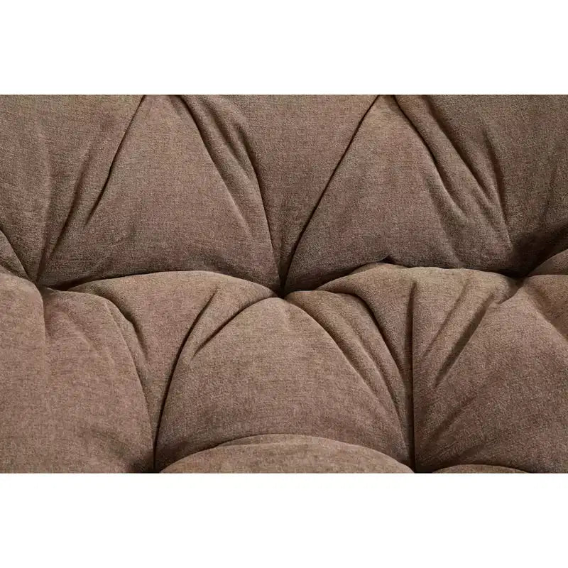 Poltrona Girevole Accent Oversize Okak in ciniglia per Camera da Letto, Comoda Poltrona Papasan per Soggiorno, Appartamento