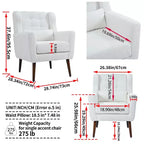 Poltrona Okak in tessuto ciniglia/teddy con braccioli per camera da letto, comoda poltrona per soggiorno, appartamento