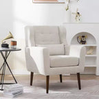 Okak Chenille/Teddy Fabric Arm Accent Chair for Bedroom,Comfy Lounge Chair for Living Room,Apartment