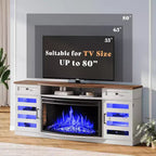Mobile TV AMERLIFE con camino ricurvo, 70 LED e camino elettrico da 36''