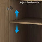Mobiletto in legno 62x31x16 cm in colore naturale, organizer contenitore con ripiani regolabili per cucina, camera da letto, ingresso, soggiorno, sala da pranzo