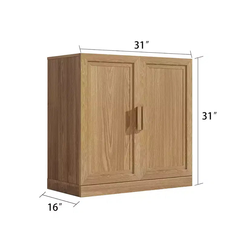 Mobiletto in legno 62x31x16 cm in colore naturale, organizer contenitore con ripiani regolabili per cucina, camera da letto, ingresso, soggiorno, sala da pranzo