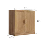 Mobiletto in legno 62x31x16 cm in colore naturale, organizer contenitore con ripiani regolabili per cucina, camera da letto, ingresso, soggiorno, sala da pranzo