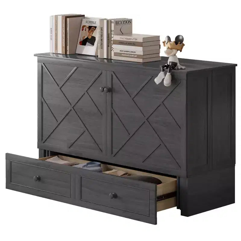 Mjkone Murphy Letto Contenitore Queen Size con Materasso e Spazio di Archiviazione