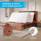 Mjkone Murphy Letto Contenitore Queen Size con Materasso e Spazio di Archiviazione