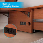 Mjkone Murphy Letto Contenitore Queen Size con Materasso e Spazio di Archiviazione