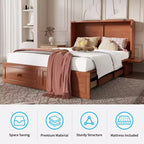 Mjkone Murphy Letto Contenitore Queen Size con Materasso e Spazio di Archiviazione