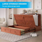Mjkone Murphy Letto Contenitore Queen Size con Materasso e Spazio di Archiviazione