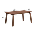 GDFStudio Tony Set da Pranzo 5 Pezzi in Legno di Caucciù con Rivestimento Bouclé