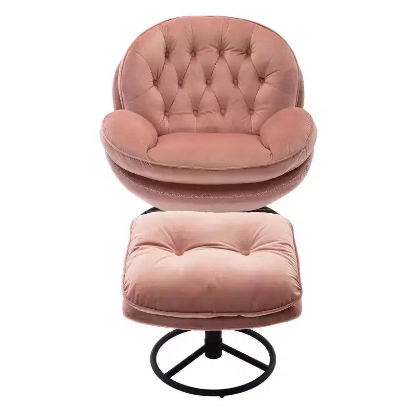 Okak Poltroncine moderne per camera da letto con pouf, poltrona relax con seduta imbottita