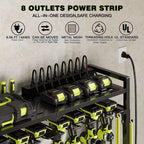 Organizzatore portautensili elettrici resistente Hausource con stazione di ricarica 8 posti per trapani regolabile