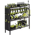 Hausource Standing Heavy Duty Power Tool Organizer with Charging Station 8 Drill Holder Adjustable