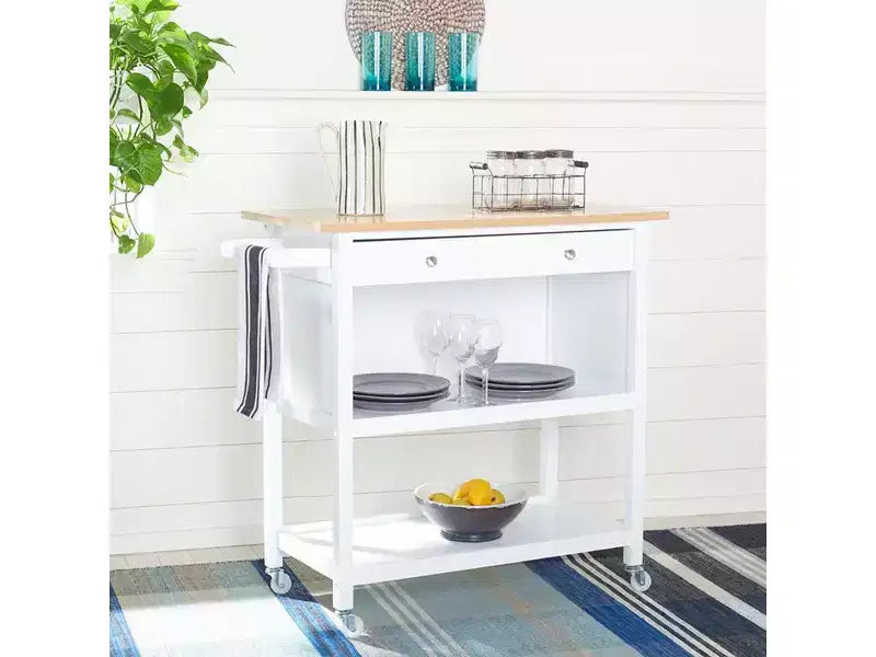 Carrello da cucina Daley con 2 cassetti e 3 ripiani - KCH1402 - Safavieh