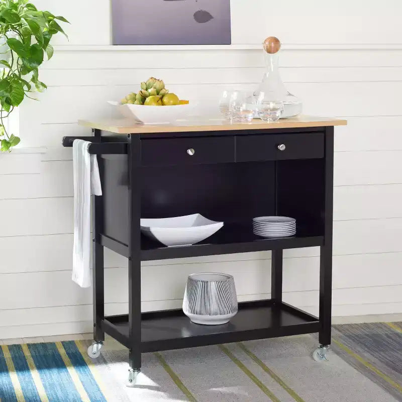 Carrello da cucina Daley con 2 cassetti e 3 ripiani - KCH1402 - Safavieh