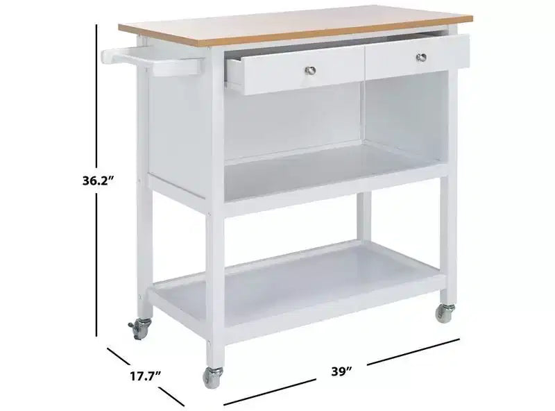 Carrello da cucina Daley con 2 cassetti e 3 ripiani - KCH1402 - Safavieh