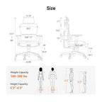 Sedia da scrivania ergonomica Newtral con supporto lombare completamente adattivo - Bracciolo pieghevole 3D