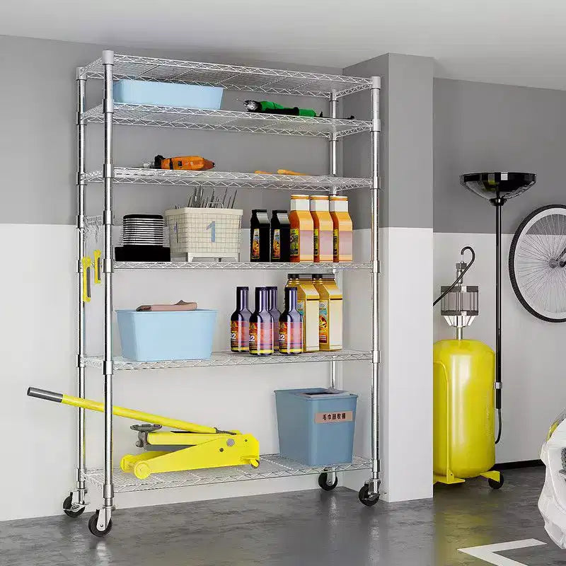 Scaffalatura Karl Home da 46 pollici con altezza regolabile e ruote